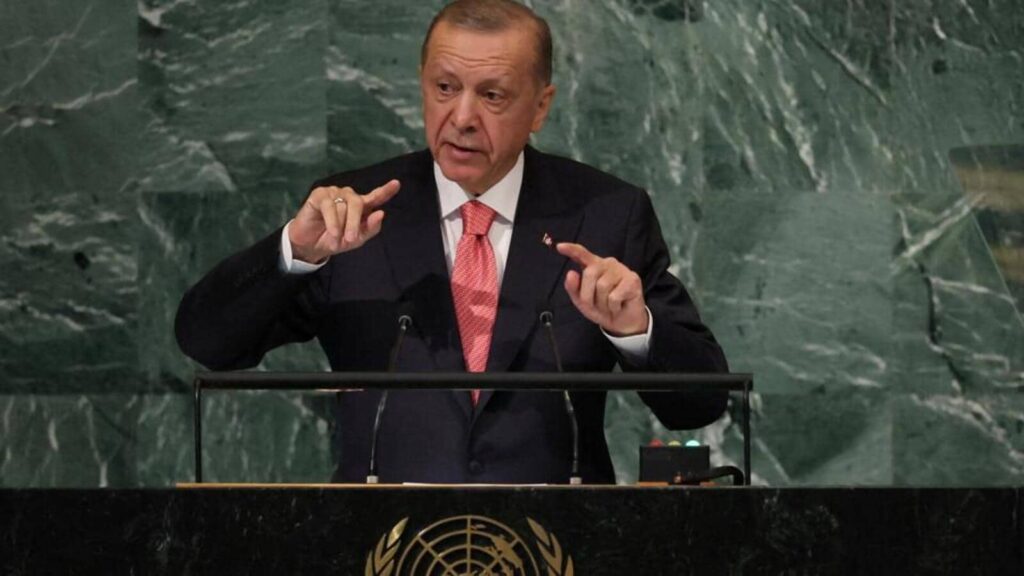 Turkish Prez Erdogan raises Kashmir at UN meet again.